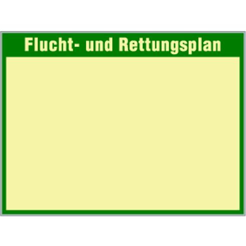 Flucht- und Rettungsplan ohne Legende - Kunststoff - langnachleuchtend - 804x604 mm